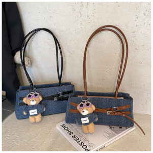 custom-denim-tote-bag-teddy-keychain-factory