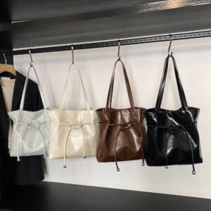 OEM PU Leather Drawstring Tote Bags Factory