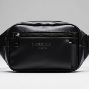 custom-black-leather-waist-pack-factory
